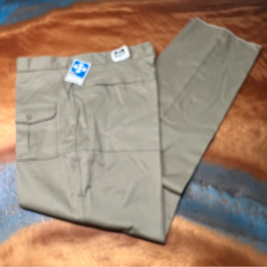 Vintage Nos Woolrich Sportstretch Khaki Tan Pants 42” Made In Hong Kong New